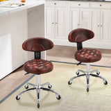 Adjustable Brown Work Stools with Soft Padding, Set of Two Living and Home 