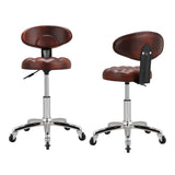 Adjustable Brown Work Stools with Soft Padding, Set of Two Living and Home 