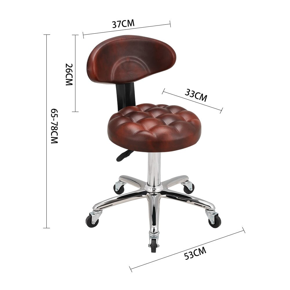 Adjustable Brown Work Stools with Soft Padding, Set of Two Living and Home 