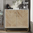 Modern Wooden Dual-Door Side Cabinet Living and Home 