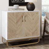 Modern Wooden Dual-Door Side Cabinet Living and Home 