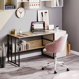 Wooden Office Study Desk with Shelf Living and Home 