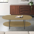 Double-Tier Oval Shape Coutertop Coffee Table Living and Home 