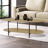 Double-Tier Oval Shape Coutertop Coffee Table Living and Home 