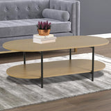 Double-Tier Oval Shape Coutertop Coffee Table Living and Home 