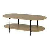 Double-Tier Oval Shape Coutertop Coffee Table Living and Home 