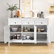 Classic White Large Storage Cabinet Living and Home 