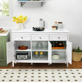 Classic White Large Storage Cabinet Living and Home 