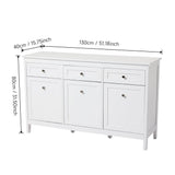 Classic White Large Storage Cabinet Living and Home 