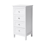 Classic White Wooden 4-Drawer Storage Cabinet Living and Home 