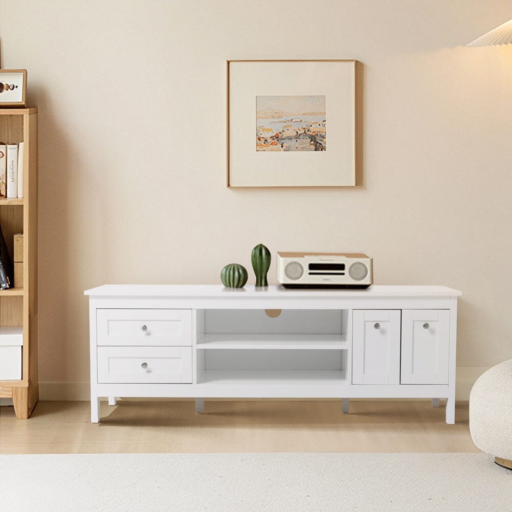 Classic White Wooden TV Stand Living and Home 