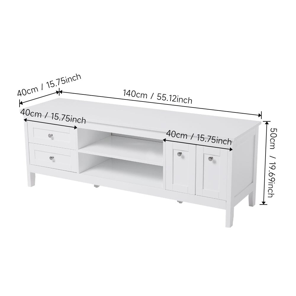 Classic White Wooden TV Stand Living and Home 