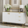 Modern Accent Storage Cabinet with Doors and Drawers Living and Home 