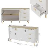 Modern Accent Storage Cabinet with Doors and Drawers Living and Home 