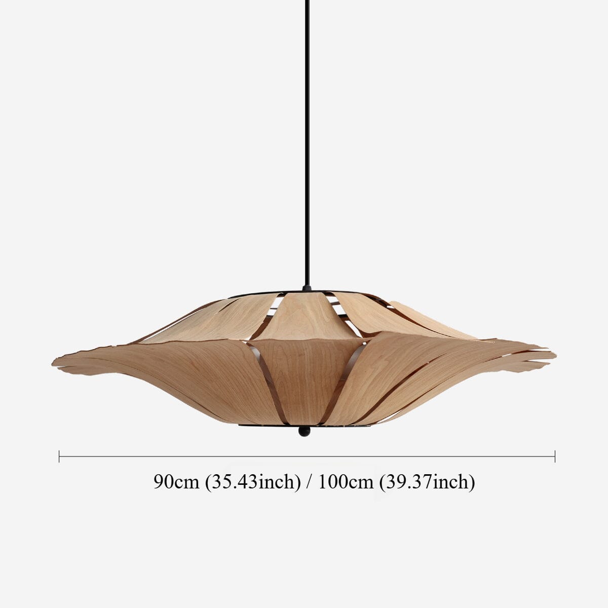 Lightsin Serene Wood Veneer LED Pendant Light with Tranquil Disc Design Lightsin UK 