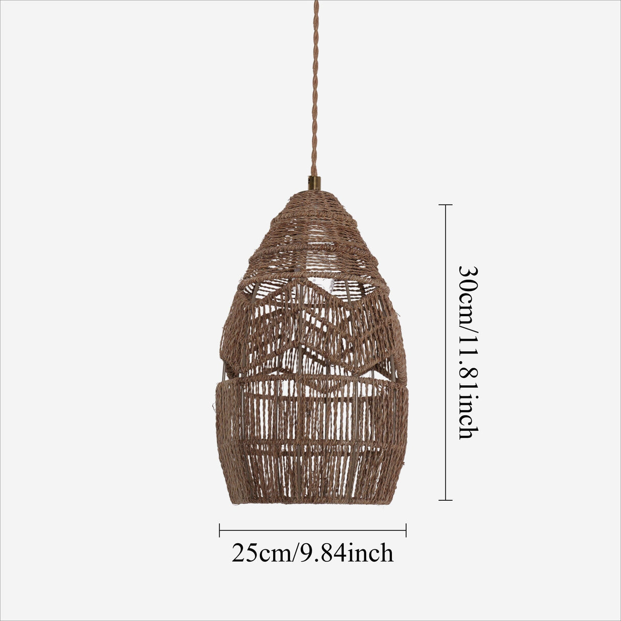 Lightsin Handwoven Rattan Bell Pendant Light for Dining Room Decor Lightsin UK 