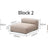 Cottonfy Corduroy Modular Wide Seat Chaise Sofa Block Living and Home Block 2 