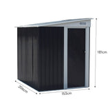 5X7FT Sliding Door Pent Roof Garden Tool Shed Outdoor Patio Storage House Living and Home 