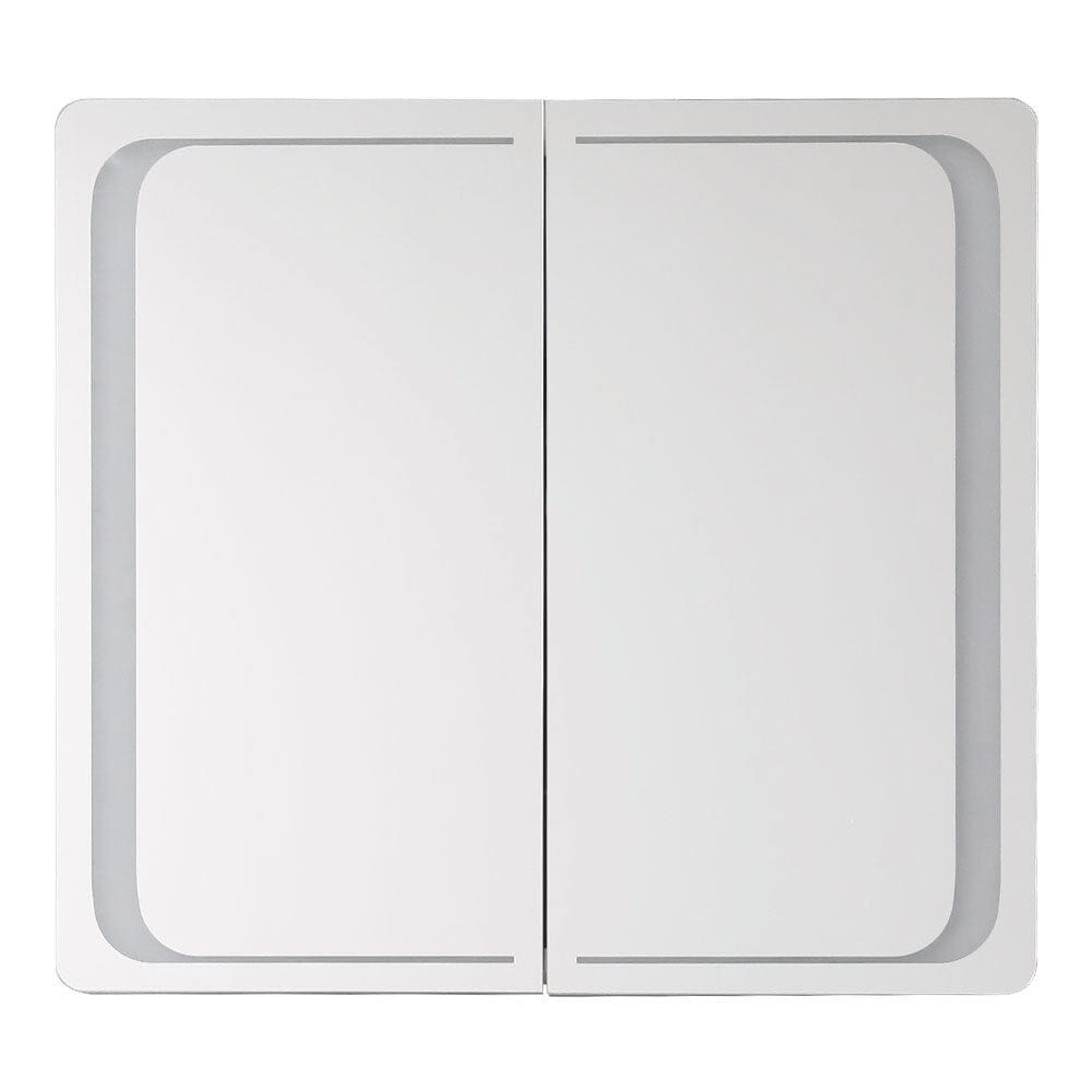 Double Door LED Bathroom Mirror Cabinet with Bluetooth Bathroom Mirror Cabinets Living and Home 