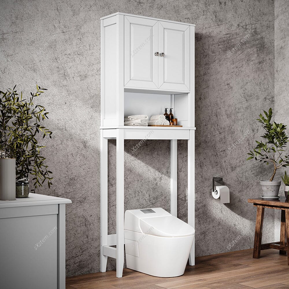 Freestanding Over-the-Toilet Storage Cabinet Living and Home 