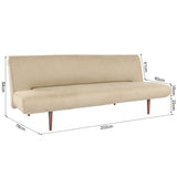 3 Seater Upholstered Sofa Bed Couch with Wood Legs Living and Home 