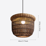 Lightsin Rustic Paper Rope and Iron Basket Pendant Light for Cozy Spaces Lightsin UK 