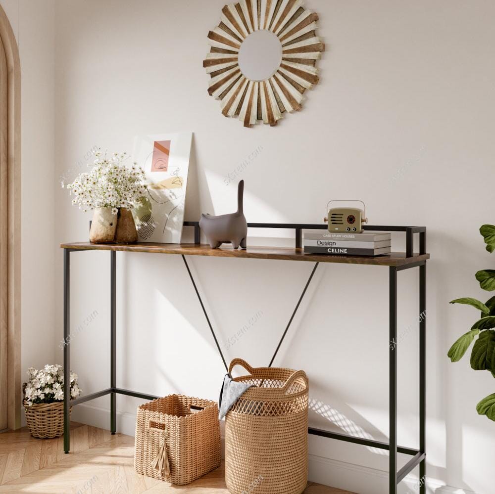 Direct Slim Rustic Console Table Living and Home 