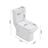 80cm H 2-Piece Elongated Square Toilet with Dual Flush Toilet Living and Home 