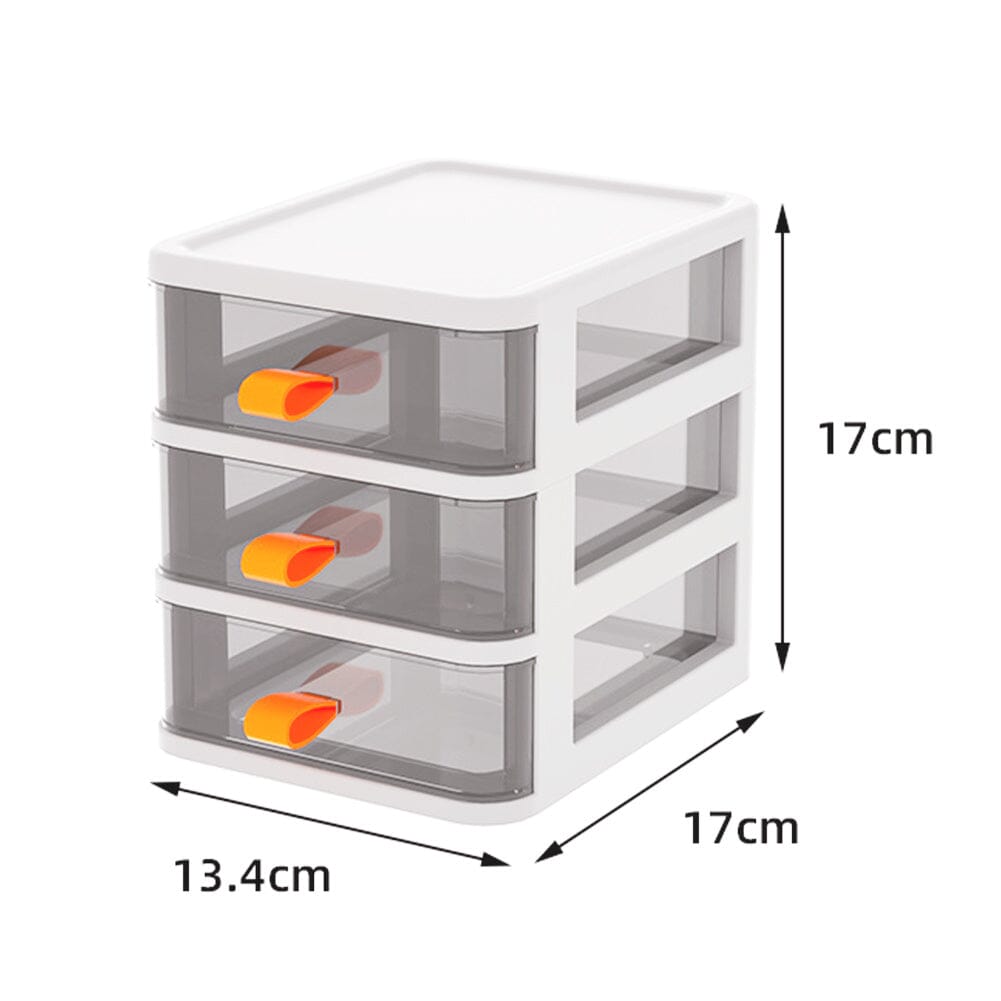 Transparent Stationery Cosmetic Storage Box Living and Home 13.4cm W x 17cm D x 17cm H White 