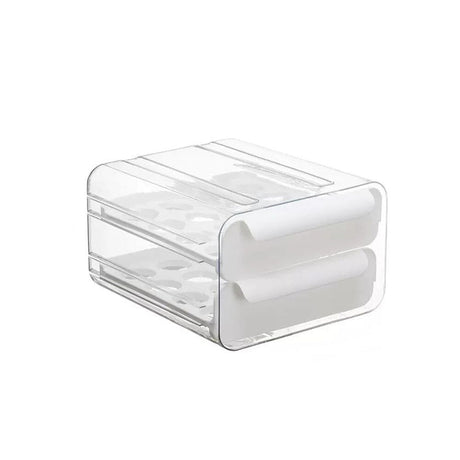 Double-layer Transparent Egg Storage Drawer Box Kitchen Storage Baskets Living and Home 