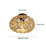 Lightsin Handwoven Rustic Cozy Natural Design Paper Rope Pendant Light Lightsin UK 