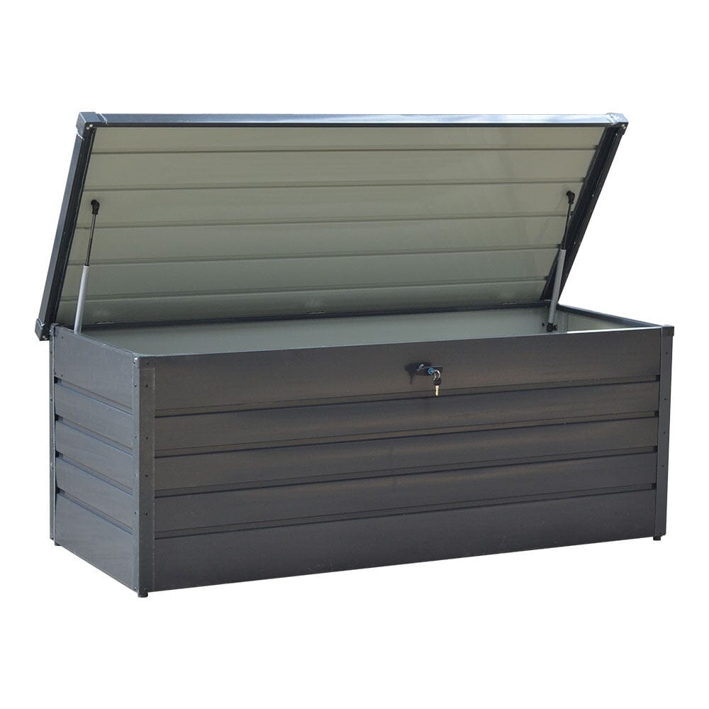 600L Metal Outdoor Garden Storage Box Lockable Garden Storage Boxes Living and Home 