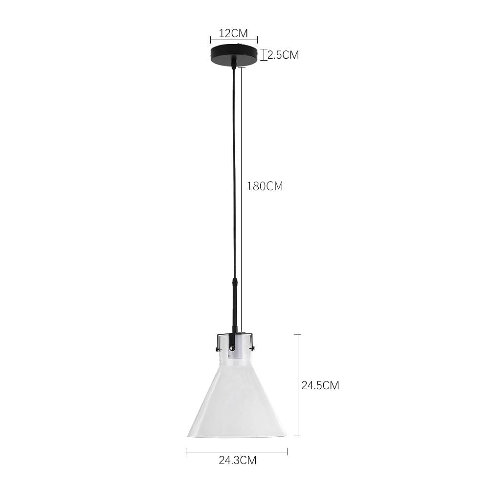 Modern Style Transparent Black Glass Single Light Pendant Light Pendant Lights Living and Home 