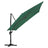 Light Grey 3 x 3 m Square Cantilever Parasol Outdoor Hanging Umbrella for Garden and Patio Parasols Living and Home Green Parasol+ Cross Base 