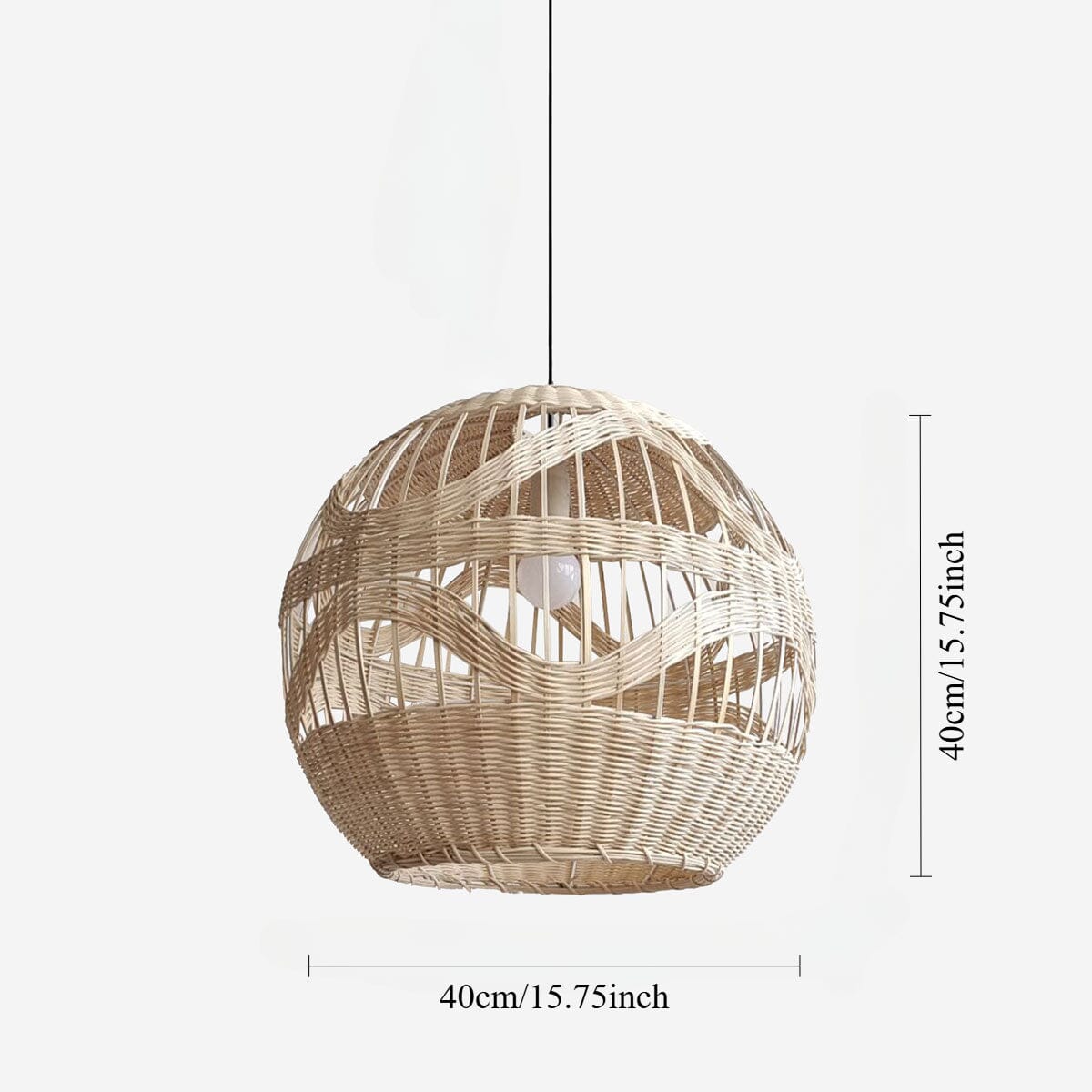 Lightsin Boho-Chic Handcrafted Rattan Pendant Light with Warm Ambient Glow Lightsin UK 