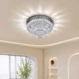 Elegant Crystal Round Ceiling Light Living and Home 2 lights 