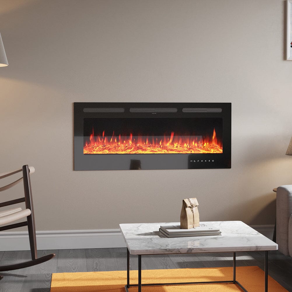 50 Inch Wall Mounted Electric Fireplace Insert Heater 9 Flame Colours ...