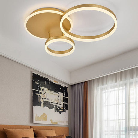 2/3.5 ft Circles Ceiling Light with LED Dimmable/Non-Dimmable Ceiling Lights Living and Home 3 Rings Non-Dimmable 