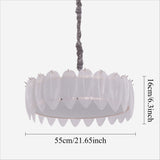 Lightsin Modern Glass Feather-Inspired Dimmable Pendant Light Lightsin UK 