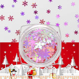 Christmas Nail Art Laser Ultra Thin Super Sticky Snowflake Nail Patches Set of 7 Living and Home 