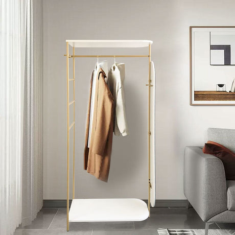 Modern Metal Clothes Rail with Mirror Living and Home 