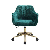 88cm Height Velvet Upholstered Home Office Swivel Task Chair with Flared Arms Home Office Chairs Living and Home 