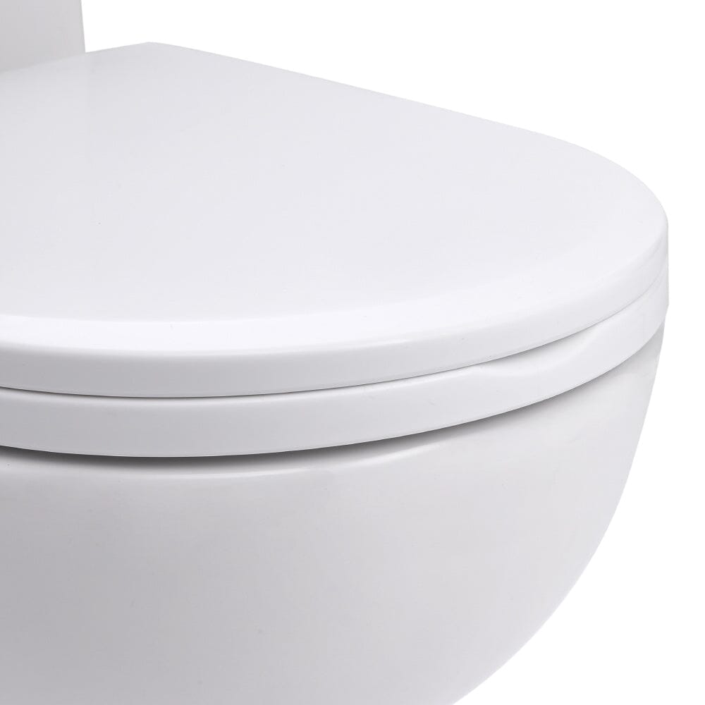 63cm D Comfortable 2-Piece Elongated Toilet with Dual Flush Toilet Living and Home 