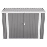 Steel Trash Can Recycle Bin Enclosure Storage Shed Bike & Bin Sheds Living and Home 