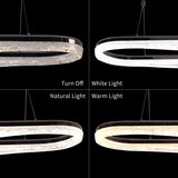 Lightsin Sleek Pearl Black LED Resin Oval Pendant Light Modern Chandelier Lighting Lightsin UK 