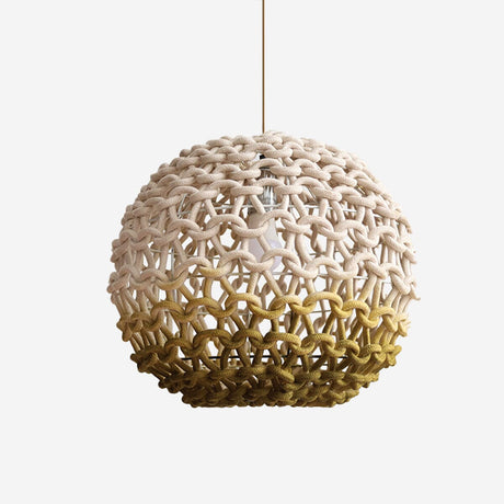 Lightsin Artisanal Globe-Shaped Cotton Rope Pendant Light for Natural Elegance Lightsin UK 