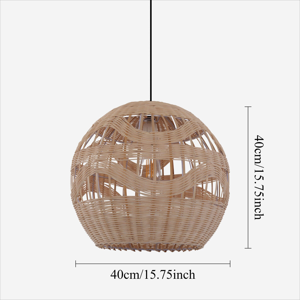 Lightsin Boho-Chic Handcrafted Rattan Pendant Light with Warm Ambient Glow Lightsin UK 