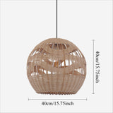 Lightsin Boho-Chic Handcrafted Rattan Pendant Light with Warm Ambient Glow Lightsin UK 