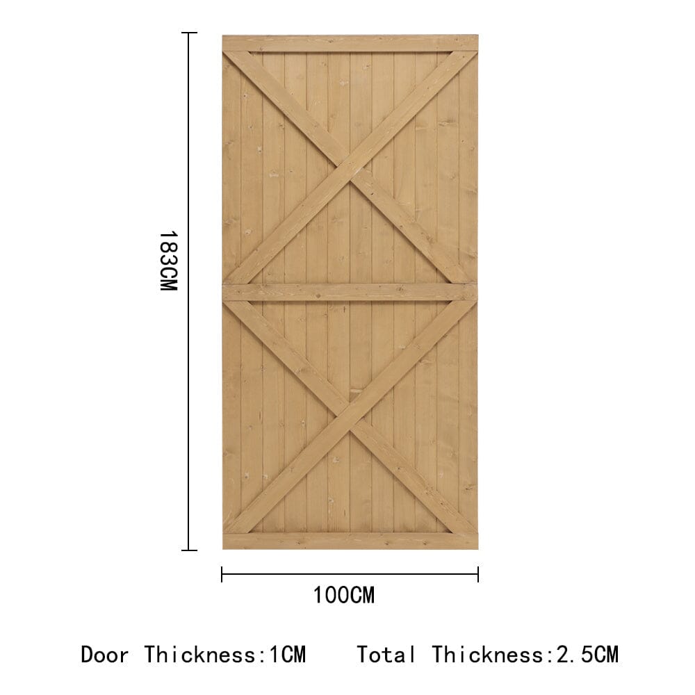 Garden Flat Top Pine Wood Gate Kit With Screw Kit Garden Gates Living and Home 