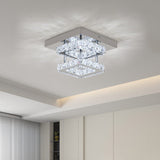 Double Tier Square Crystal Celling Light Living and Home 